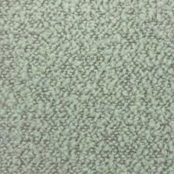 Woven fabric texture, pale green, densely nubby surface with rounded tufts and heathered tonal variations, evenly distributed composition.